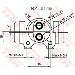 rato stabdžių cilindras
                                TRW                                BWK223, TRW, BWK223, auto detal�