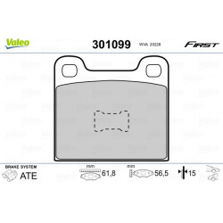 stabdžių trinkelių rinkinys, diskinis stabdys ESSENTIAL
                                VALEO                             