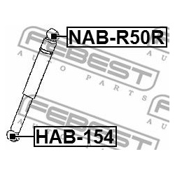 įvorė, amortizatorius
                                FEBEST                                NAB-R50R, Nenurodytas gamintoja