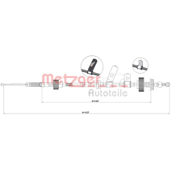 trosas, stovėjimo stabdys
                                METZGER                                                1E.LR004, N