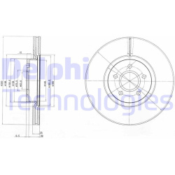 stabdžių diskas (1vnt)
                                DELPHI                                                BG4056C, Nenur