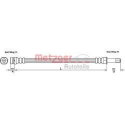 stabdžių žarnelė
                                METZGER                                                4110231, Nenurody