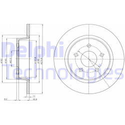 stabdžių diskas (1vnt)
                                DELPHI                                                BG4533C, Nenur