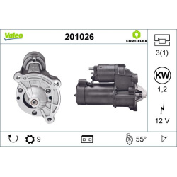 starteris VALEO CORE-FLEX
                                                201026, VALEO, 201026, auto detalė