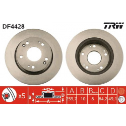 stabdžių diskas (1vnt)
                                TRW                                DF4428, TRW, DF4428, auto detalė