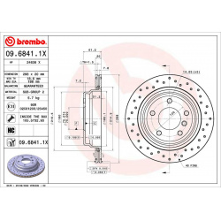 stabdžių diskas (1vnt) XTRA LINE - Xtra
                                BREMBO                                             