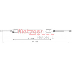 trosas, stovėjimo stabdys
                                METZGER                                                10.4525, Ne