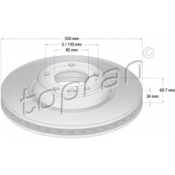 stabdžių diskas (1vnt) COATED
                                TOPRAN                                111 289, Nenurodytas ga