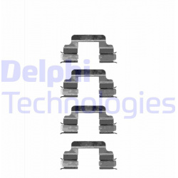 priedų komplektas, diskinių stabdžių trinkelės
                                DELPHI                                   