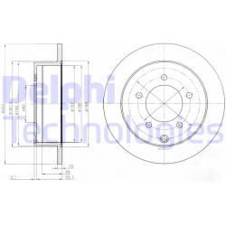 stabdžių diskas (1vnt)
                                DELPHI                                                BG4198, Nenuro