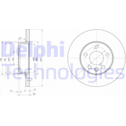 stabdžių diskas (1vnt)
                                DELPHI                                                BG3415, Nenuro