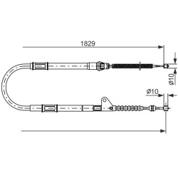 Trosas, stovėjimo stabdys
                                BOSCH                                                1 987 477 545