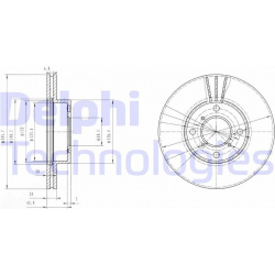 stabdžių diskas (1vnt)
                                DELPHI                                BG3341, Nenurodytas gamintojas
