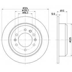 stabdžių diskas (1vnt)
                                MINTEX                                                MDC1823, Nenur