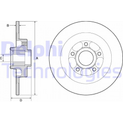 stabdžių diskas (1vnt)
                                DELPHI                                                BG9138RSC, Nen