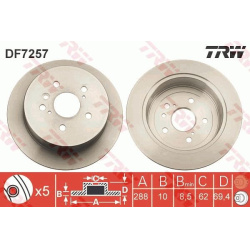 stabdžių diskas (1vnt)
                                TRW                                                DF7257, TRW, DF72