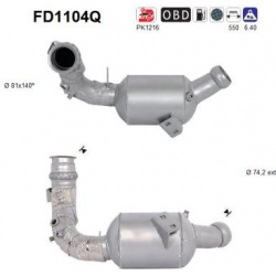 suodžių / kietųjų dalelių filtras, išmetimo sistema
                                                FD1104Q, AS, FD1104