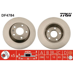 stabdžių diskas (1vnt)
                                TRW                                DF4784, TRW, DF4784, auto detalė