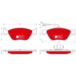 stabdžių trinkelių rinkinys, diskinis stabdys DTEC COTEC
                                TRW                              