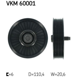 kreipiantysis skriemulys, V formos rumbuotas diržas
                                SKF                                VKM 6