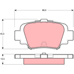 stabdžių trinkelių rinkinys, diskinis stabdys
                                TRW                                GDB1060, 