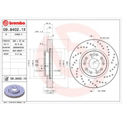 stabdžių diskas (1vnt) XTRA LINE - Xtra
                                BREMBO                                             