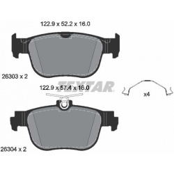 stabdžių trinkelių rinkinys, diskinis stabdys Q+
                                TEXTAR                                   