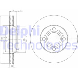 stabdžių diskas (1vnt)
                                DELPHI                                BG2272, Nenurodytas gamintojas