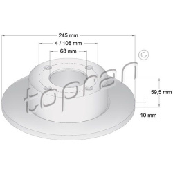 stabdžių diskas (1vnt)
                                TOPRAN                                                103 702, Nenur