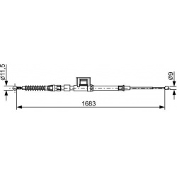 Trosas, stovėjimo stabdys
                                BOSCH                                                1987482645, B