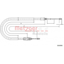 trosas, stovėjimo stabdys
                                METZGER                                                10.6036, Ne