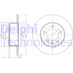 stabdžių diskas (1vnt)
                                DELPHI                                                BG4320, Nenuro