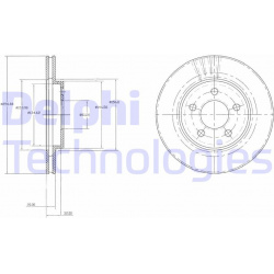 stabdžių diskas (1vnt)
                                DELPHI                                                BG3594, Nenuro