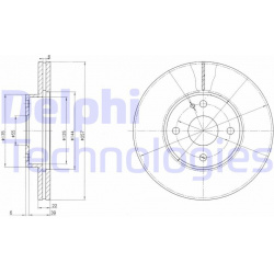 stabdžių diskas (1vnt)
                                DELPHI                                                BG2804, Nenuro