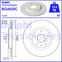 stabdžių diskas (1vnt)
                                DELPHI                                                BG4829C, Nenur