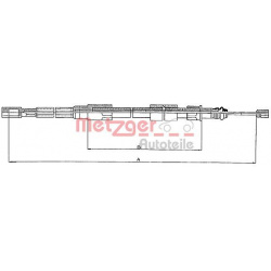 trosas, stovėjimo stabdys
                                METZGER                                                10.720, Nen
