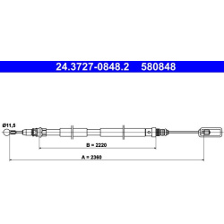trosas, stovėjimo stabdys
                                ATE                                24.3727-0848.2, ATE, 24.3727-08