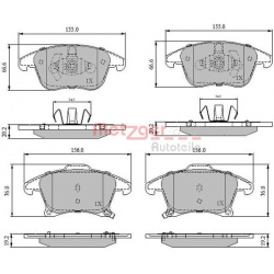 stabdžių trinkelių rinkinys, diskinis stabdys GREENPARTS
                                METZGER                          