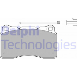 stabdžių trinkelių rinkinys, diskinis stabdys
                                DELPHI                                      