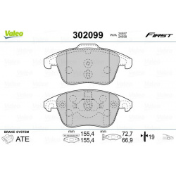 stabdžių trinkelių rinkinys, diskinis stabdys ESSENTIAL
                                VALEO                             