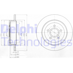 stabdžių diskas (1vnt)
                                DELPHI                                                BG4245, Nenuro