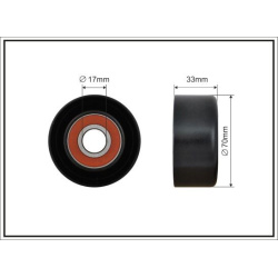 įtempiklio skriemulys, V formos rumbuotas diržas
                                CAFFARO                                   