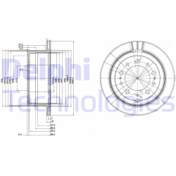 stabdžių diskas (1vnt)
                                DELPHI                                                BG3534, Nenuro