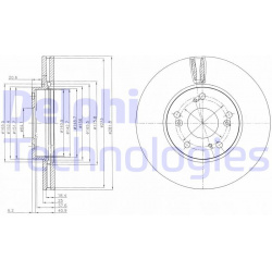 stabdžių diskas (1vnt)
                                DELPHI                                BG4119, Nenurodytas gamintojas