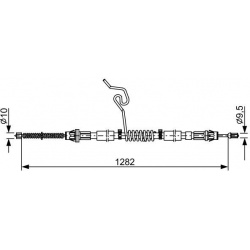 trosas, stovėjimo stabdys
                                BOSCH                                                1987482462, B