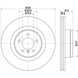 stabdžių diskas (1vnt)
                                MINTEX                                                MDC1941, Nenur