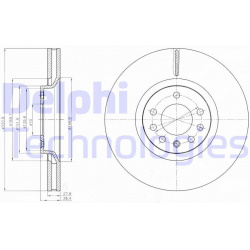 stabdžių diskas (1vnt)
DELPHI BG4185C, Nenur