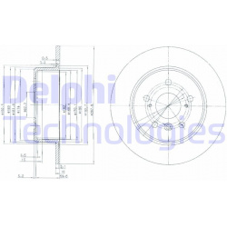 stabdžių diskas (1vnt)
                                DELPHI                                                BG3183, Nenuro