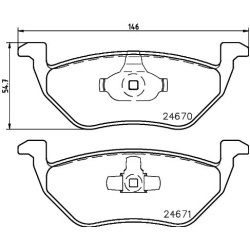 stabdžių trinkelių rinkinys, diskinis stabdys
                                MINTEX                                      