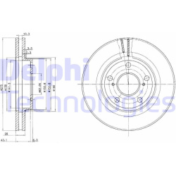 stabdžių diskas (1vnt)
DELPHI BG2782, Nenuro